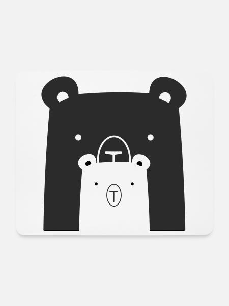 Bären Bär Eisbär Braunbär I Geschenkidee - Mousepad (Querformat) - Weiß