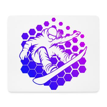 Motif de snowboard frais pour le snowboard féminin - Tapis de souris (format paysage) - blanc - Devant