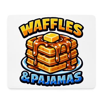 Waffles and pajamas love breakfast waffles - Mouse Pad (horizontal) - white - Front