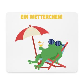 Frosch Strandurlaub mit Cocktail. Geiles Wetter! - Mousepad (Querformat) - Weiß - Vorne