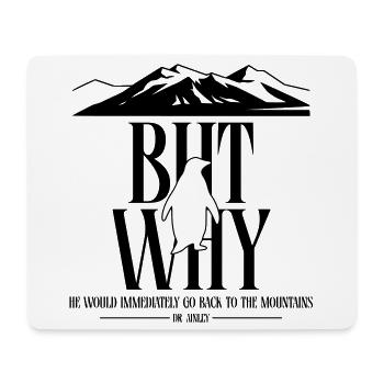 But Why Penguin Meme Minimalist Art - Mouse Pad (horizontal) - white - Front
