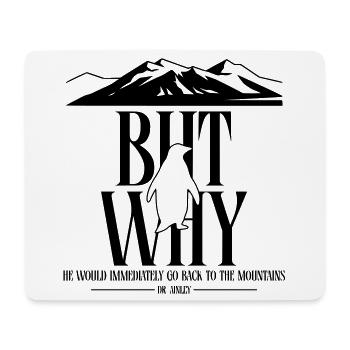 But Why Penguin Meme Minimalist Art - Mouse Pad (horizontal) - white - Front