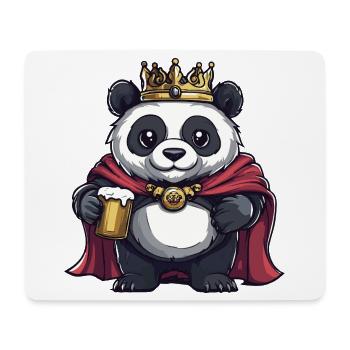 Panda Beer King - Mouse Pad (horizontal) - white - Front