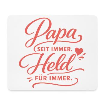 Dad Hero Forever – Father's Day Gift - Mouse Pad (horizontal) - white - Front