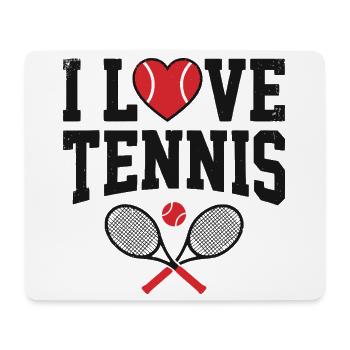 Tennis T-shirt, I Love Tennis Shirt, Hoodie, Mug - Mouse Pad (horizontal) - white - Front