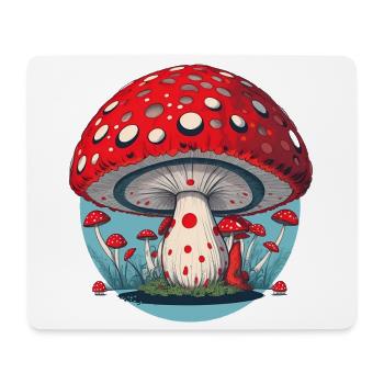 Roter Pilz - Fliegenpilz - Glückspilz - Mousepad (Querformat) - Weiß - Vorne
