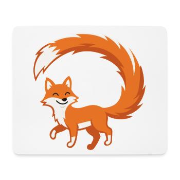 Firefox Longue Queue ! - Tapis de souris (format paysage) - blanc - Devant
