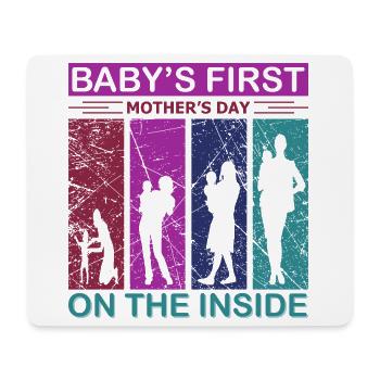 Das erste Muttertagsshirt des Babys Innendesign - Mousepad (Querformat) - Weiß - Vorne