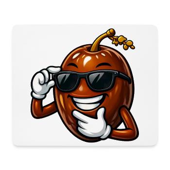 Coole Dattel Cartoon Comic Obst Arabische Frucht - Mousepad (Querformat) - Weiß - Vorne