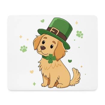 Lucky Irish Puppy - Mouse Pad (horizontal) - white - Front