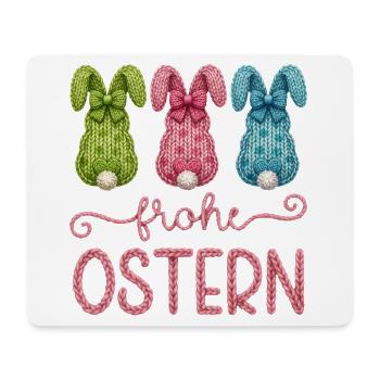 Frohe Ostern - Mousepad (Querformat) - Weiß - Vorne
