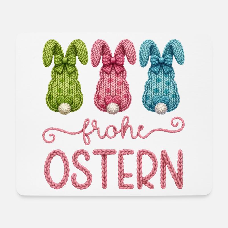 Frohe Ostern - Mousepad (Querformat) - Weiß