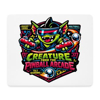 Creature from the Pinball Arcade Monster Retro  - Mousepad (Querformat) - Weiß - Vorne