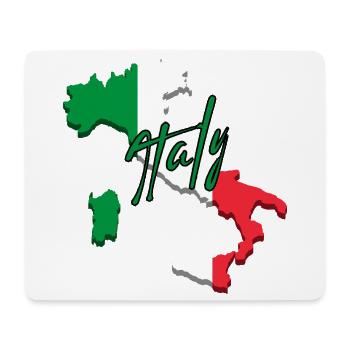 Map with Italy flag, I love Italy - Mouse Pad (horizontal) - white - Front