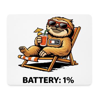 Sunny Sloth Cocktail Chill - Mouse Pad (horizontal) - white - Front