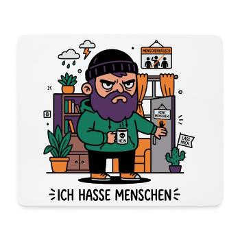 Keine Menschen Humor Introvertiert - Mousepad (Querformat) - Weiß - Vorne