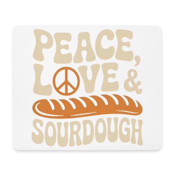 Peace Love Sourdough - Mouse Pad (horizontal) - white - Front