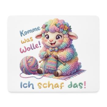 Komme was wolle ich schaf das  - Mousepad (Querformat) - Weiß - Vorne