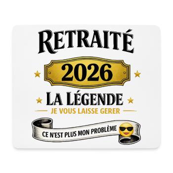 Retraité 2026 – La Légende. - Tapis de souris (format paysage) - blanc - Devant