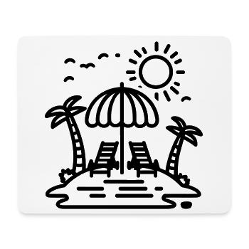 beach - Mouse Pad (horizontal) - white - Front