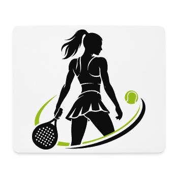 Padel Girl - Mousepad (Querformat) - Weiß - Vorne