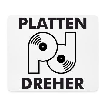 Logo tourneur de plaques avec lettres - Tapis de souris (format paysage) - blanc - Devant