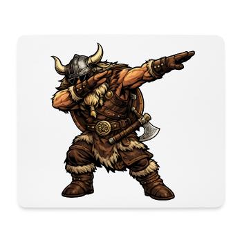 Dabbing Wikinger - Mousepad (Querformat) - Weiß - Vorne