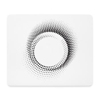 Halo-Punkt-Ringmuster - Mousepad (Querformat) - Weiß - Vorne