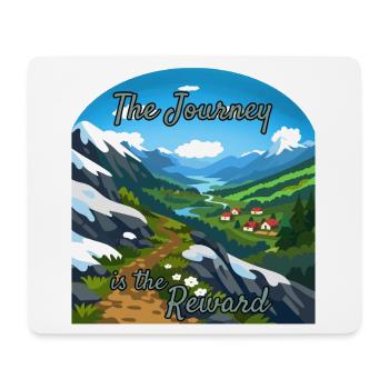 The journey is the goal – mountain path - Mouse Pad (horizontal) - white - Front