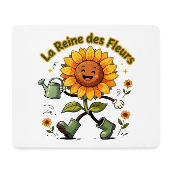 La Reine des Fleurs Jardin Joyeux - Tapis de souris (format paysage) - blanc - Devant