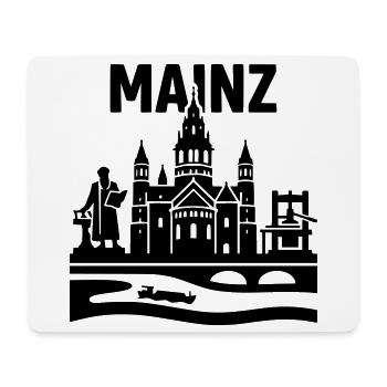Mainz Silhouette Landmark - Mouse Pad (horizontal) - white - Front
