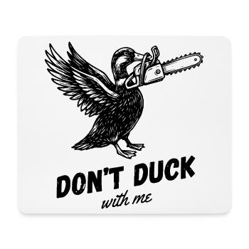 Ente Kettensäge Wasservogel Erpel Lustig Sarkasmus - Mousepad (Querformat) - Weiß - Vorne