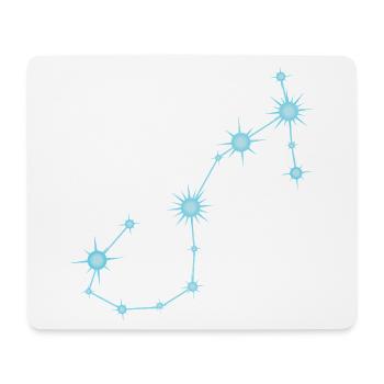 Signe astrologique de la Constellation du Scorpion Bleu pastel - Tapis de souris (format paysage) - blanc - Devant