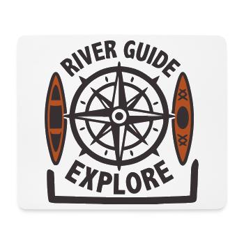 Explore Canoe Compass Icon - Mouse Pad (horizontal) - white - Front