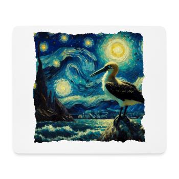 Nazca Booby Starry Night - Mouse Pad (horizontal) - white - Front