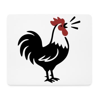 Rooster Crows Farm Logo - Mouse Pad (horizontal) - white - Front