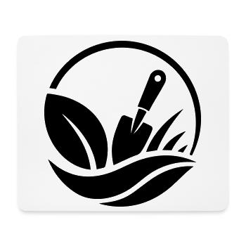 Gardener Shovel Plants Garden Motif - Mouse Pad (horizontal) - white - Front