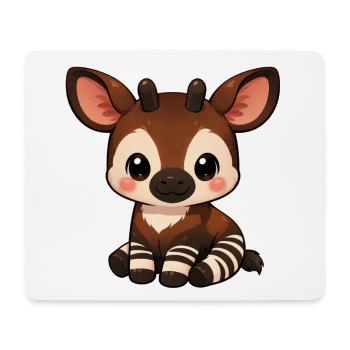 Okapi - Mousepad (Querformat) - Weiß - Vorne