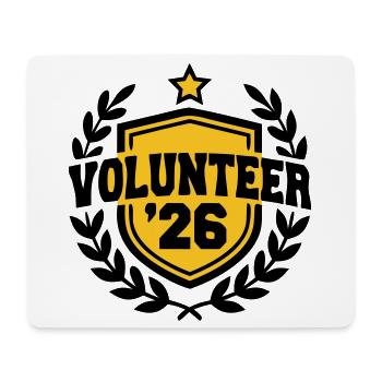 Volunteer 26 Wappen Logo - Mousepad (Querformat) - Weiß - Vorne