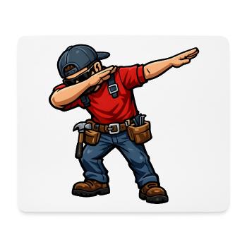 Dabbing Dachdecker - Mousepad (Querformat) - Weiß - Vorne