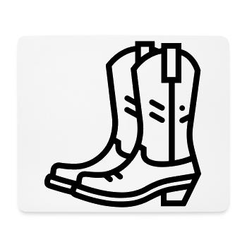Cowboystiefel - Mousepad (Querformat) - Weiß - Vorne