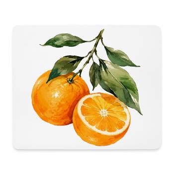 Orangen Aquarell Obstzweig - Mousepad (Querformat) - Weiß - Vorne