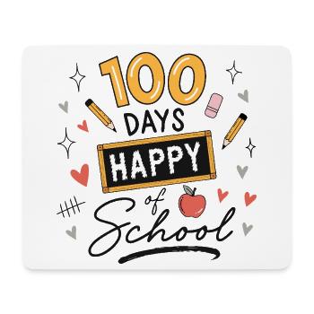 100 Days School Teacher Student - Mouse Pad (horizontal) - white - Front