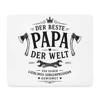 Der beste Papa der Welt Motiv - Mousepad (Querformat) - Weiß - Vorne