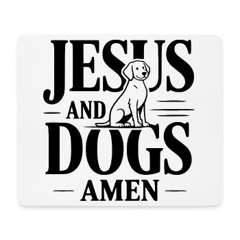 Jésus et les chiens amen - Tapis de souris (format paysage) - blanc - Devant