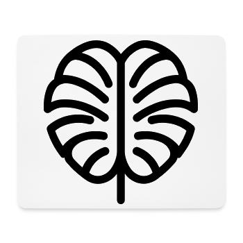 tropisches Blatt - Mousepad (Querformat) - Weiß - Vorne