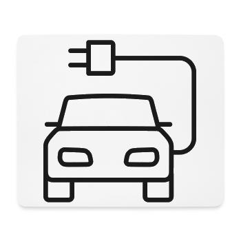 Icon der Ladelinie für Elektroautos - Mousepad (Querformat) - Weiß - Vorne