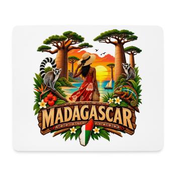 Madagascar Women – Tropisches und exotisches Design - Mousepad (Querformat) - Weiß - Vorne