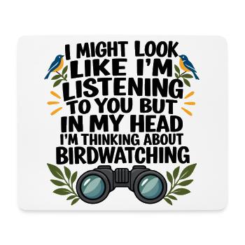 Vogelbeobachter, Vogelliebhaber, Naturliebhaber, Kunst - Mousepad (Querformat) - Weiß - Vorne