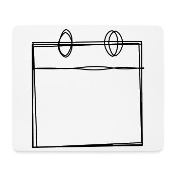 Kalenderblatt handgezeichnet - Mousepad (Querformat) - Weiß - Vorne